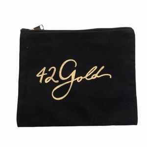 42 Gold Black & Gold bag pouch